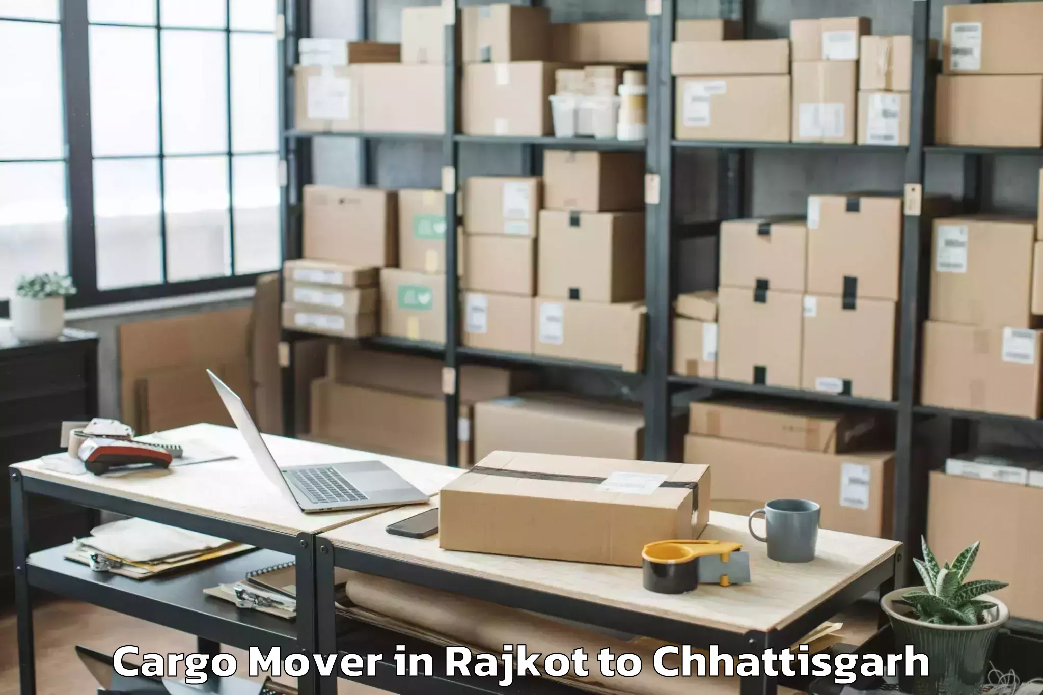 Easy Rajkot to Korba Cargo Mover Booking